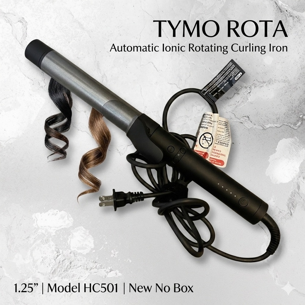 TYMO ROTA Women's Automatic Ionic Rotating Curling Iron 1.25” HC501 New No Box